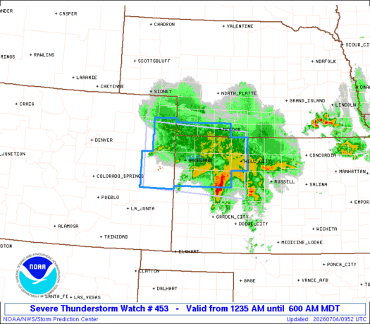 SPC Severe Thunderstorm Watch 453