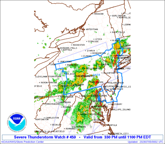 SPC Severe Thunderstorm Watch 459