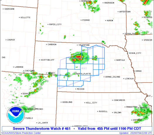 SPC Severe Thunderstorm Watch 461