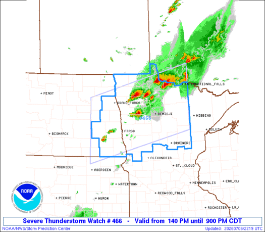 SPC Severe Thunderstorm Watch 466