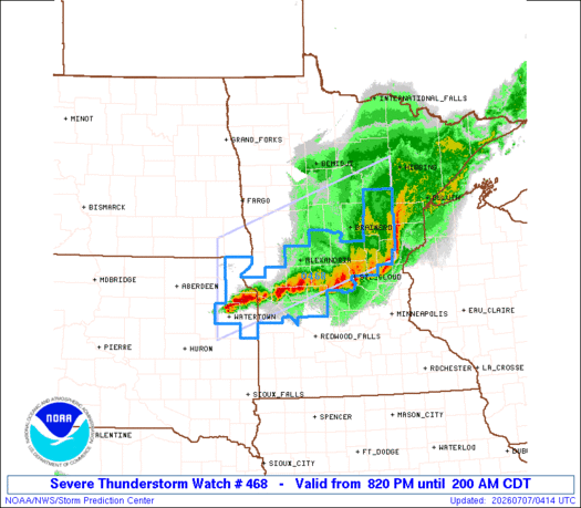 SPC Severe Thunderstorm Watch 468