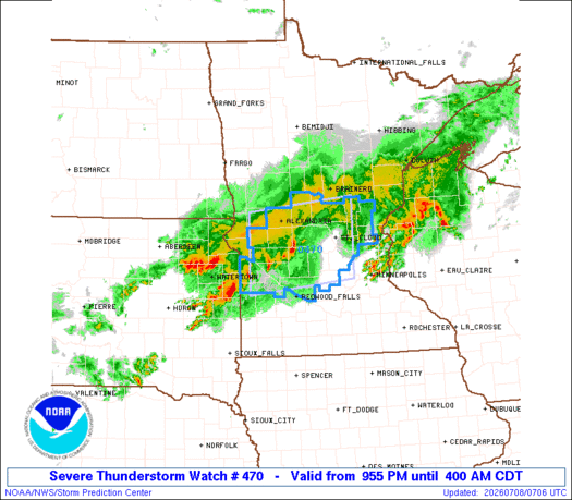SPC Severe Thunderstorm Watch 470