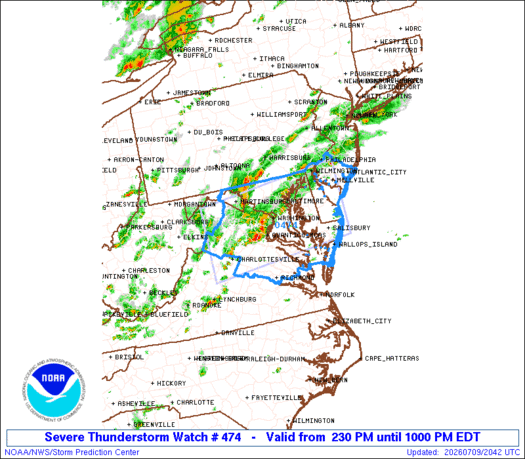 SPC Severe Thunderstorm Watch 474 Status Reports