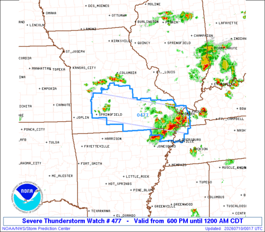 SPC Severe Thunderstorm Watch 477