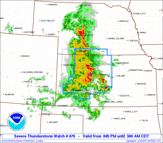 SPC Severe Thunderstorm Watch 478