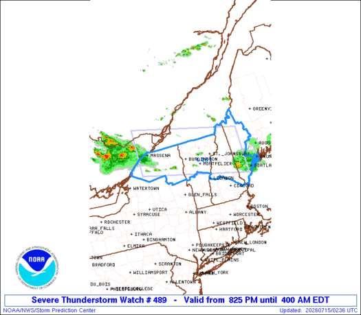 SPC Severe Thunderstorm Watch 489