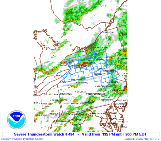 SPC Severe Thunderstorm Watch 494