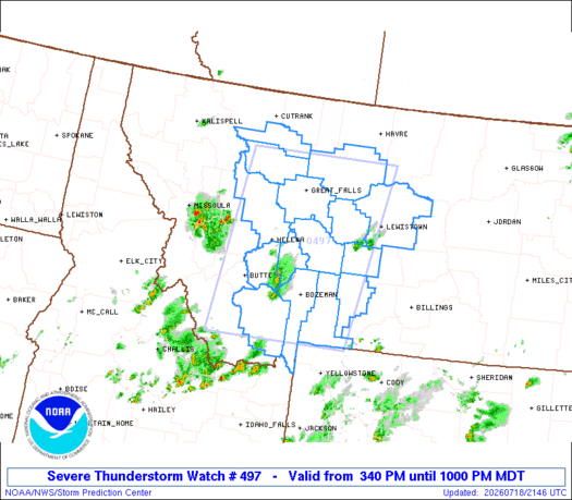 SPC Severe Thunderstorm Watch 497