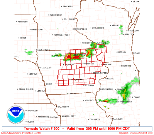SPC Tornado Watch 500
