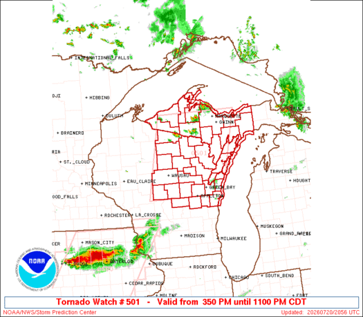 SPC Tornado Watch 501