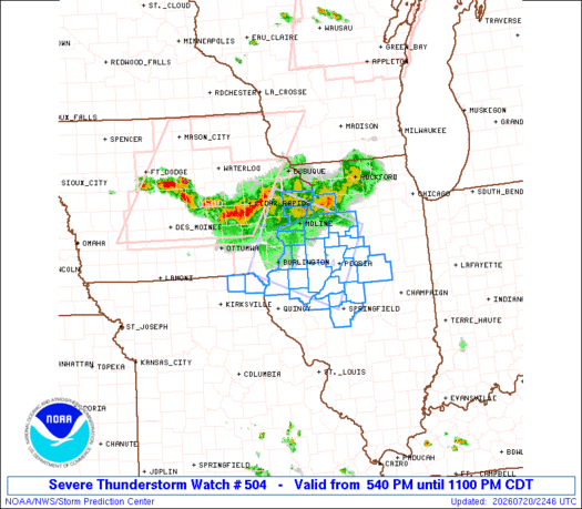 SPC Severe Thunderstorm Watch 504