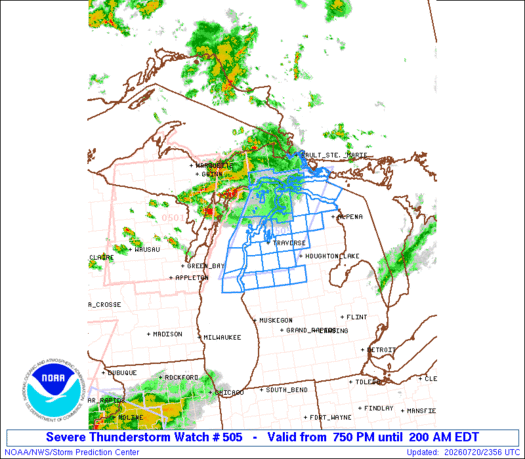 SPC Severe Thunderstorm Watch 505 Status Reports
