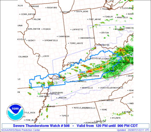 SPC Severe Thunderstorm Watch 508