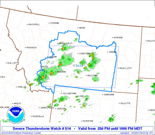 SPC Severe Thunderstorm Watch 514