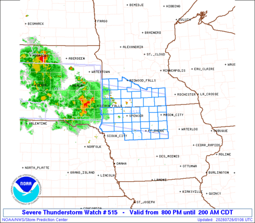 SPC Severe Thunderstorm Watch 515 Status Reports
