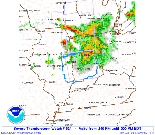 SPC Severe Thunderstorm Watch 521