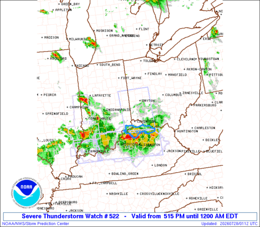SPC Severe Thunderstorm Watch 522
