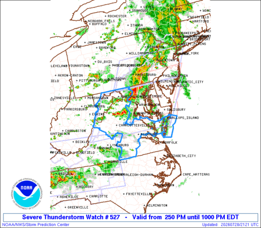 SPC Severe Thunderstorm Watch 527