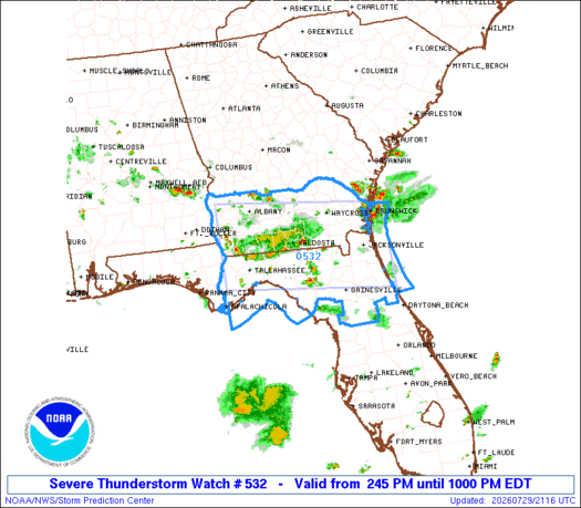 SPC Severe Thunderstorm Watch 532