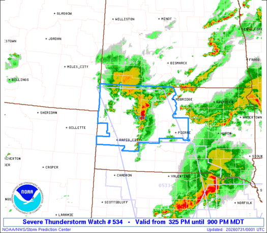 SPC Severe Thunderstorm Watch 534