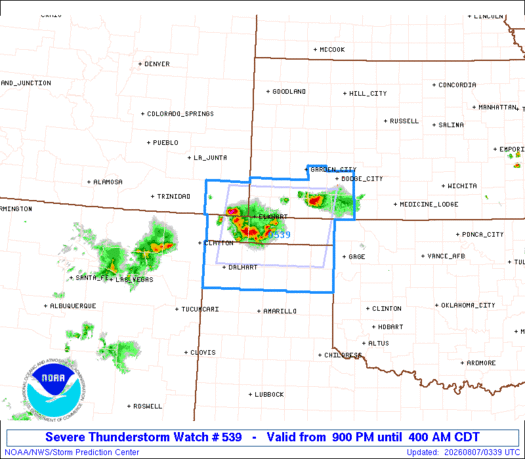 SPC Severe Thunderstorm Watch 539
