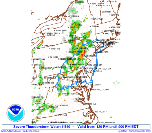 SPC Severe Thunderstorm Watch 540