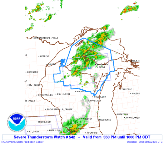 SPC Severe Thunderstorm Watch 542