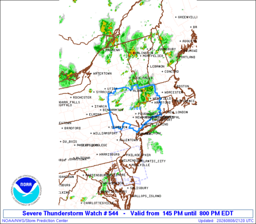 SPC Severe Thunderstorm Watch 544