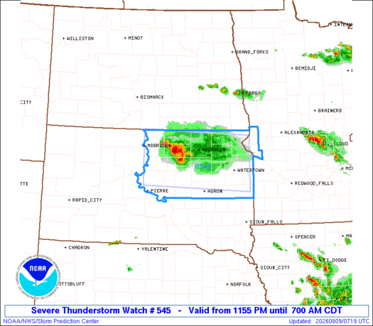 SPC Severe Thunderstorm Watch 545