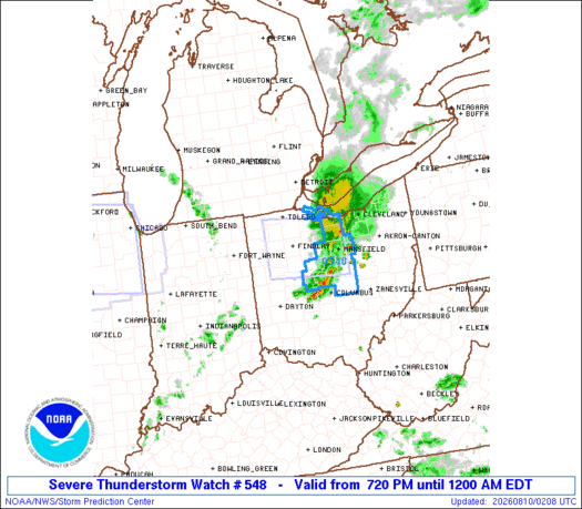 SPC Severe Thunderstorm Watch 548