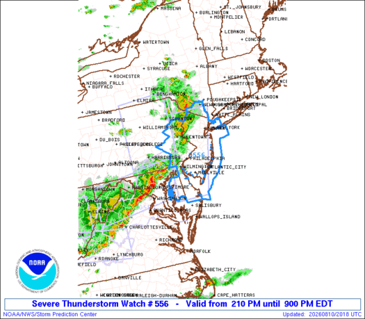 SPC Severe Thunderstorm Watch 556