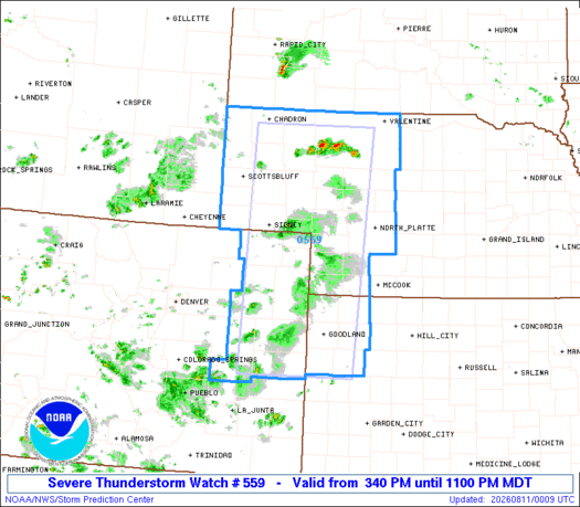 SPC Severe Thunderstorm Watch 559