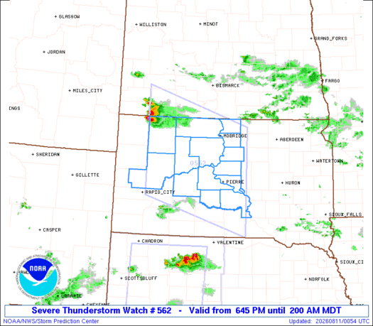 SPC Severe Thunderstorm Watch 562