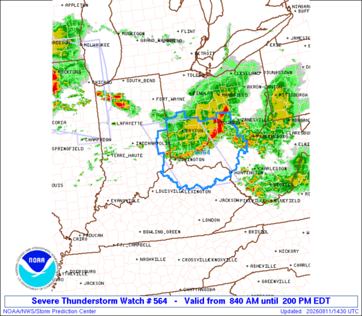 SPC Severe Thunderstorm Watch 564
