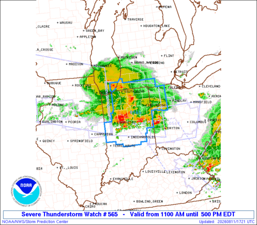 SPC Severe Thunderstorm Watch 565