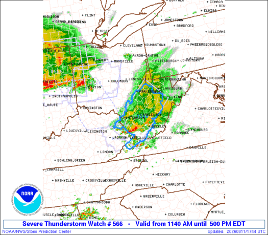 SPC Severe Thunderstorm Watch 566