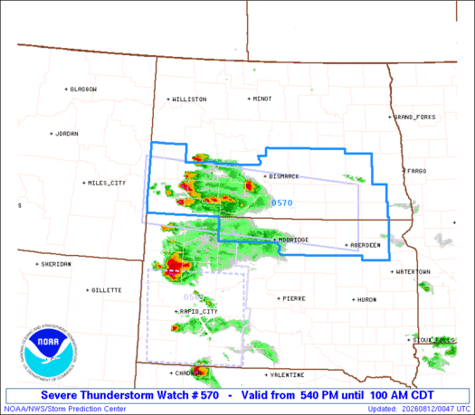 SPC Severe Thunderstorm Watch 570