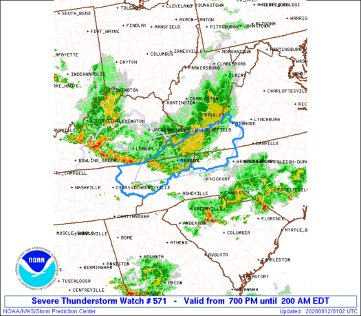 SPC Severe Thunderstorm Watch 571