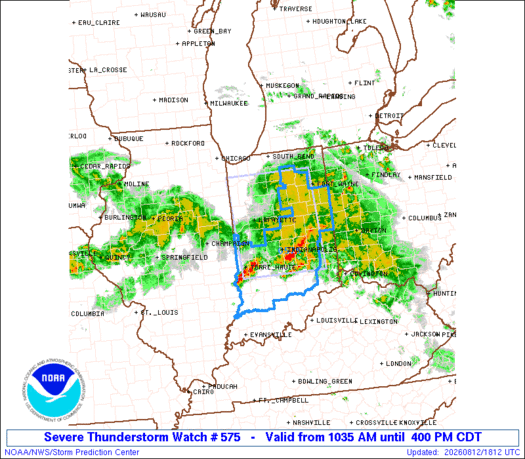 SPC Severe Thunderstorm Watch 575