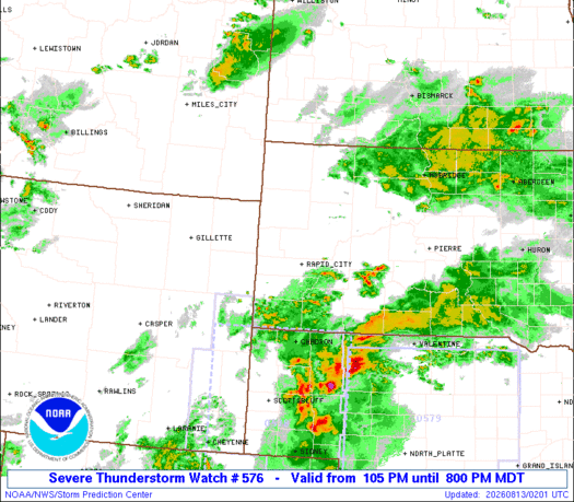 SPC Severe Thunderstorm Watch 576