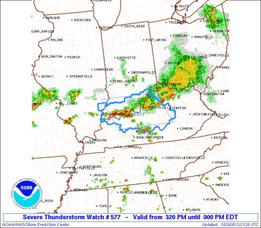 SPC Severe Thunderstorm Watch 577