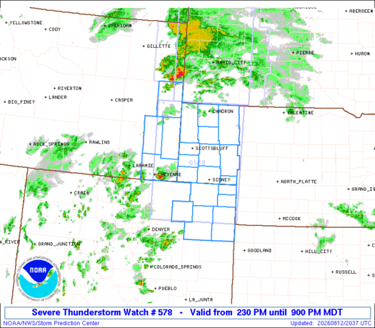 SPC Severe Thunderstorm Watch 578