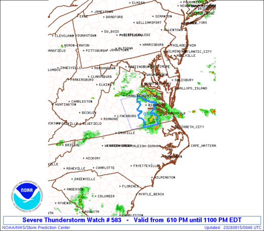 SPC Severe Thunderstorm Watch 583