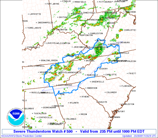 SPC Severe Thunderstorm Watch 590