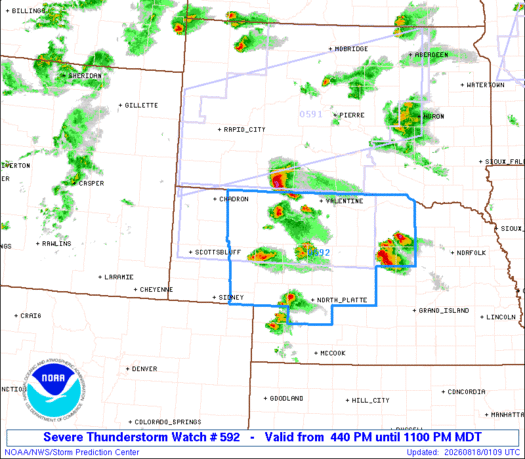 SPC Severe Thunderstorm Watch 592