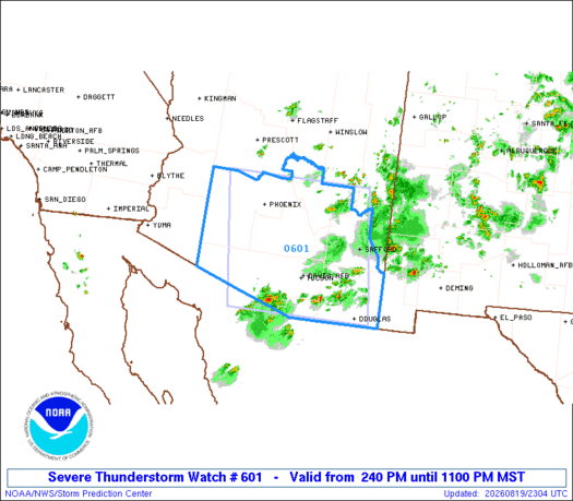 SPC Severe Thunderstorm Watch 601