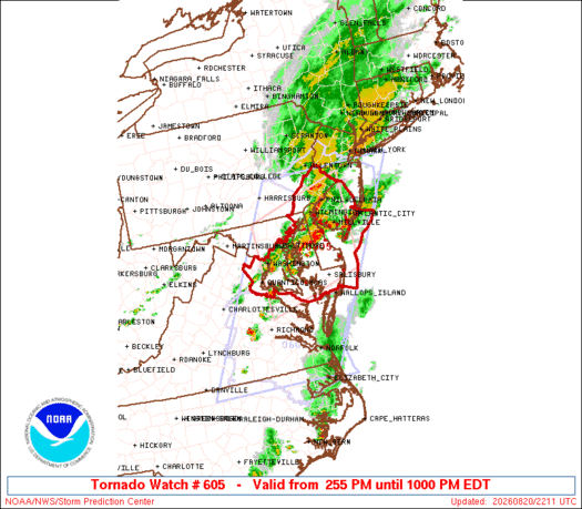 SPC Tornado Watch 605