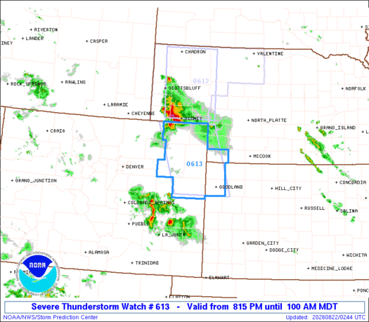 SPC Severe Thunderstorm Watch 613