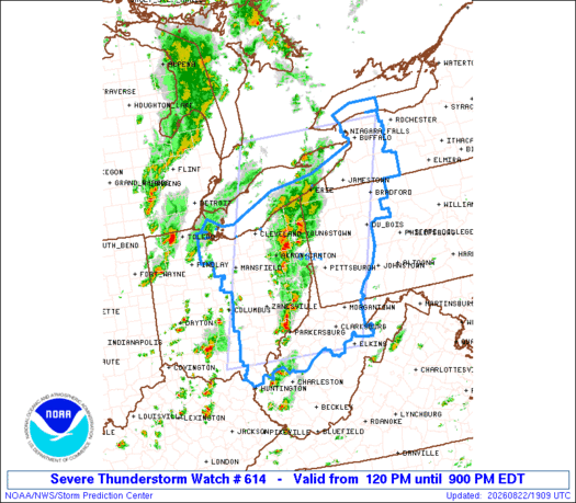 SPC Severe Thunderstorm Watch 614