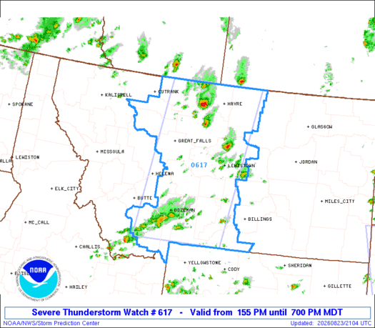 SPC Severe Thunderstorm Watch 617